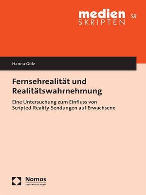cover image of Fernsehrealität und Realitätswahrnehmung